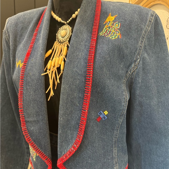 Vintage western crop jean blazer/jacket - Picture 3 of 9